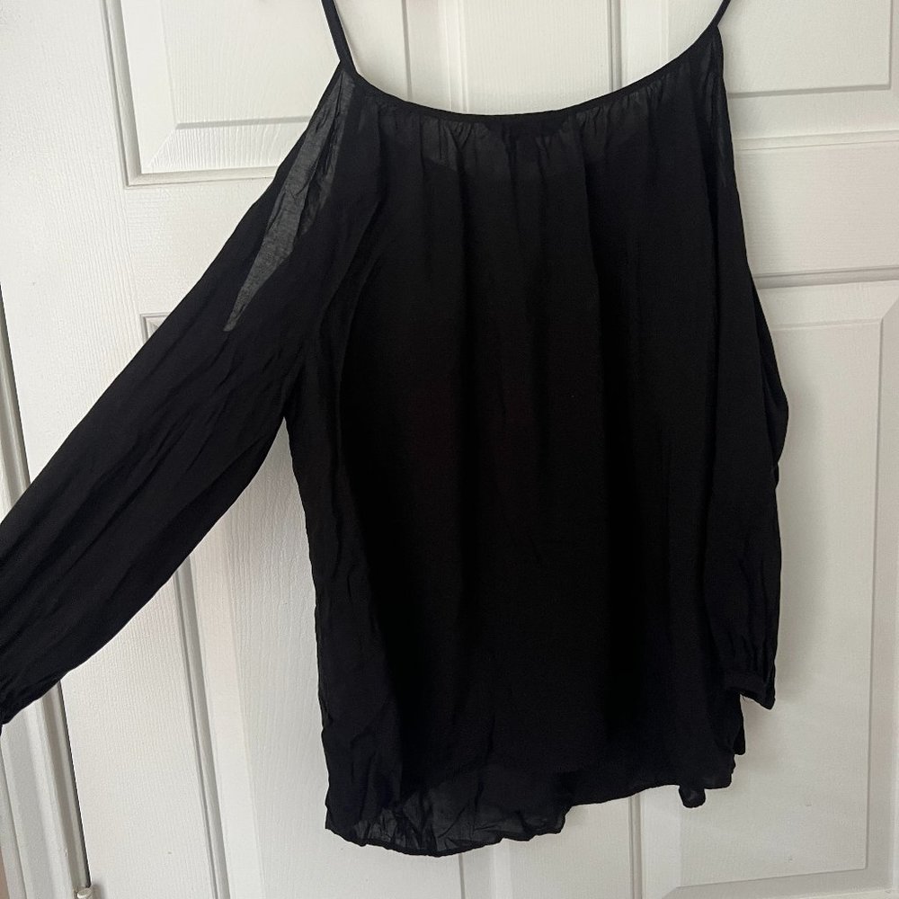 Black Open Shoulder Top by Express